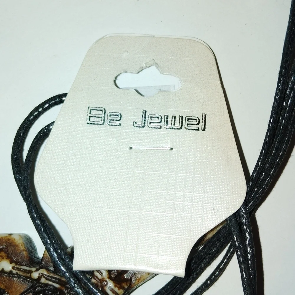 NWT Brown Skull Skeleton on Cross Pendant Necklace
